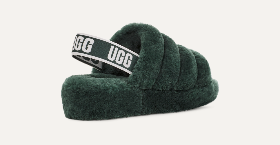 Fuzzy ugg slip ons on sale